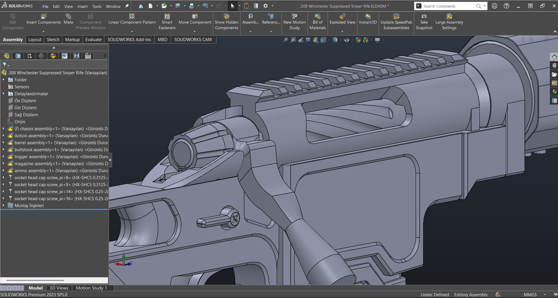 308温彻斯特步枪栓动式机匣